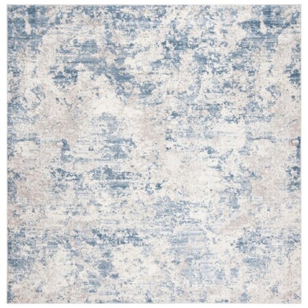 Safavieh 3 x 3 ft. Amelia 700 Power Loomed Square Area Rug Grey & Blue ALA705F-3SQ
